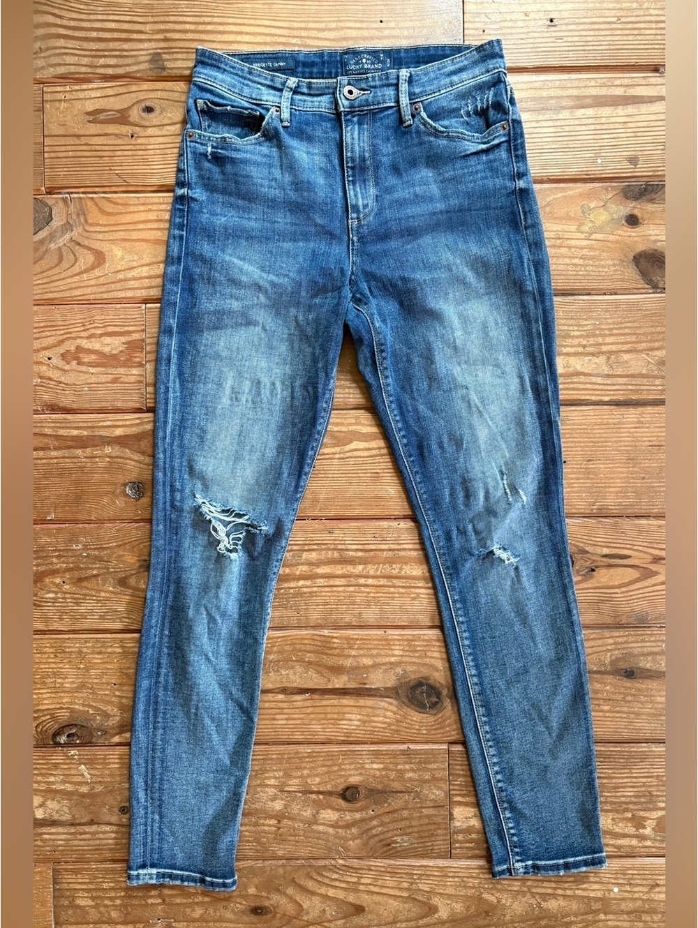 Lucky Brand Bridgette Skinny Jeans Women's Size 6/28 Blue Stretch Denim